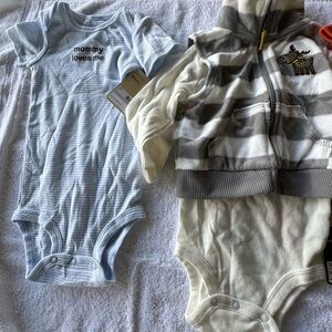 Blue Striped Baby Onesie